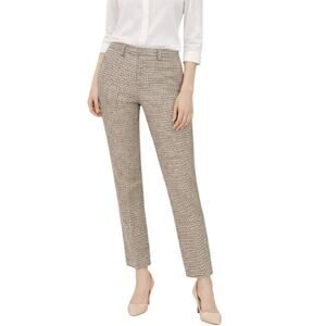 White House Black Market Slim Ankle Pant Printed Brown & Black NWT Size 6